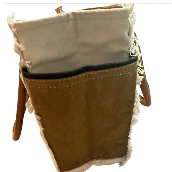 Myra Bag Camel Brown Small  Canvas Tote - Picture 4 of 6